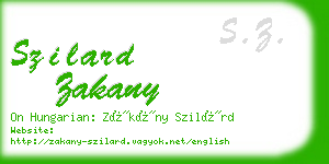 szilard zakany business card